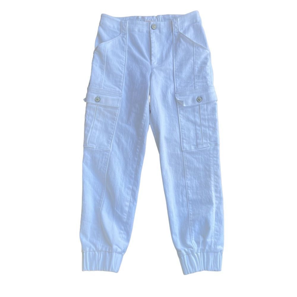 Cinq a Sept White Kelly Cargo  Denim Skinny Jeans Size 4